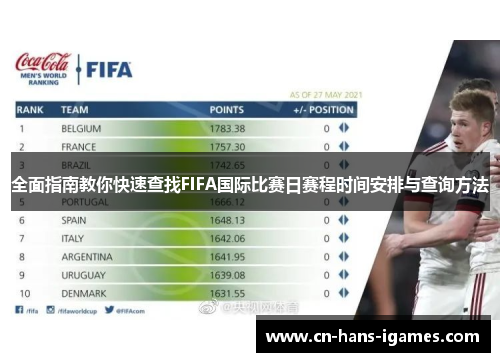 全面指南教你快速查找FIFA国际比赛日赛程时间安排与查询方法